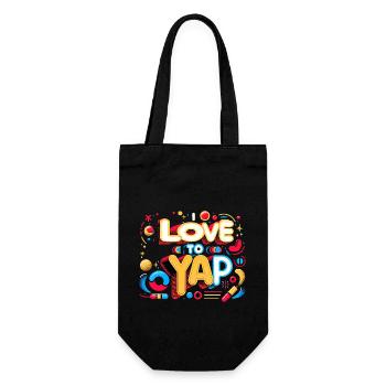 I Love To Yap 11 - Geschenkbeutel für Flaschen - Schwarz - Vorne