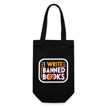 I Write Banned Books 19 - Geschenkbeutel für Flaschen - Schwarz - Vorne