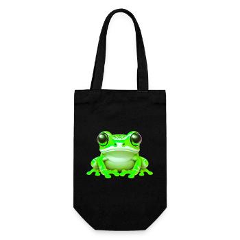Frog - Gift Bag for Bottles - black - Front