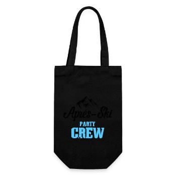 apres skiparty crew - Geschenkbeutel für Flaschen - Schwarz - Vorne
