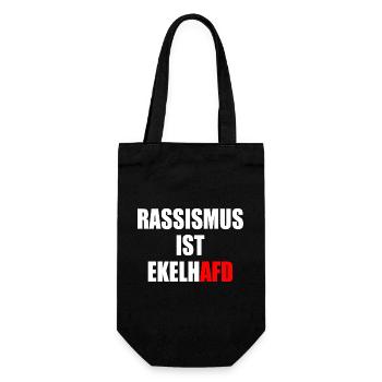 rassismus ist ekelhafd - Geschenkbeutel für Flaschen - Schwarz - Vorne