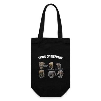 Types of Elephant Elephants of the World Vintage - Gift Bag for Bottles - black - Front