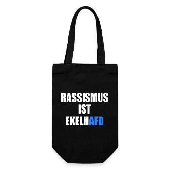 rassismus ist ekelhafd - Geschenkbeutel für Flaschen - Schwarz - Vorne