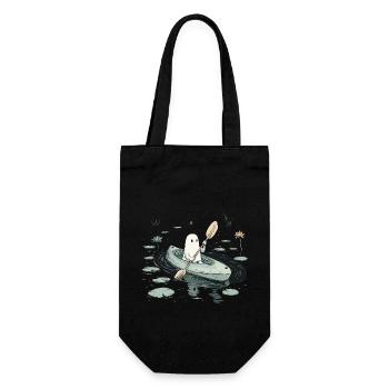 Geist Kajak Halloween - Geschenkbeutel für Flaschen - Schwarz - Vorne