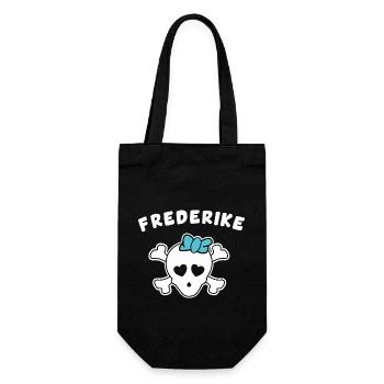 Piratin Frederike Design für Mädchen und Frauen - Geschenkbeutel für Flaschen - Schwarz - Vorne