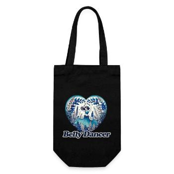 Blue Flowers belly Dancer Hafla - Gift Bag for Bottles - black - Front