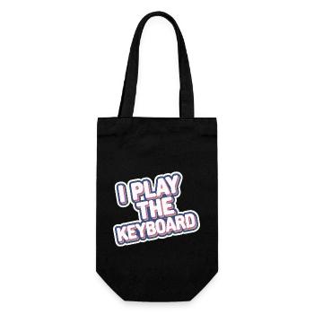 I Play The Keyboard 14 - Geschenkbeutel für Flaschen - Schwarz - Vorne