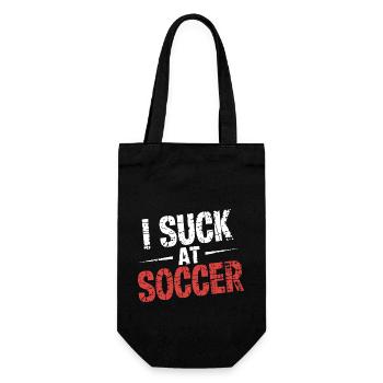 I Suck At Soccer 13 - Geschenkbeutel für Flaschen - Schwarz - Vorne