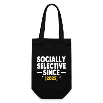 Socialement sélectif depuis 2025 Dictons - Sac à bouteille - noir - Devant