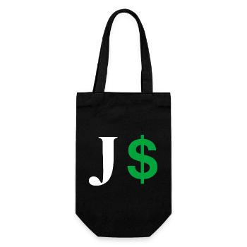 Lettre j dollar - Sac à bouteille - noir - Devant