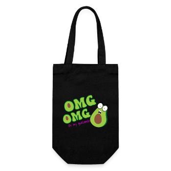 "Oh My Guacamole" – for true avocado fans - Gift Bag for Bottles - black - Front