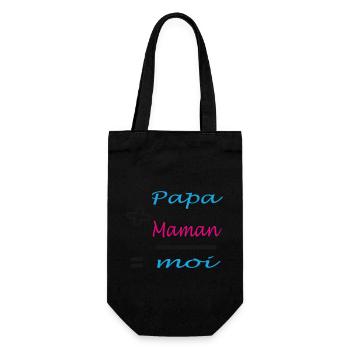 Dad plus Mom - Gift Bag for Bottles - black - Front