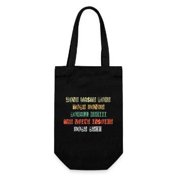 JONE WASTE YORE TOYE MONME YORALL REDIII THE VOICE - Gift Bag for Bottles - black - Front