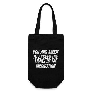 Drôle Insulte Tee Blague Slogan Design Citation Humoristique - Sac à bouteille - noir - Devant