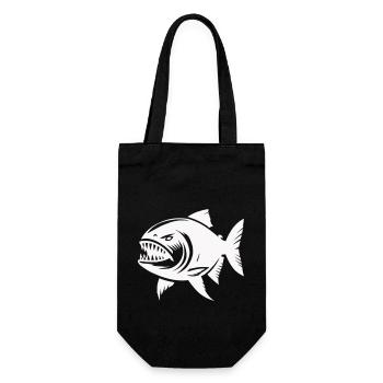 piranha - Gift Bag for Bottles - black - Front