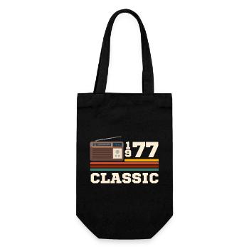 Anniversary 1977 retro classic - Gift Bag for Bottles - black - Front