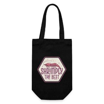 Shrimply The Best Shrimp Lover Seafood - Gift Bag for Bottles - black - Front