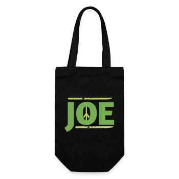Joe in peace sign graphic - Gift Bag for Bottles - black - Front