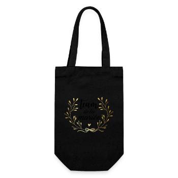 Team de la mariée couronne doré - Sac à bouteille - noir - Devant
