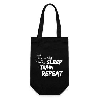 Eat Sleep Train Repeat - Gift Bag for Bottles - black - Front
