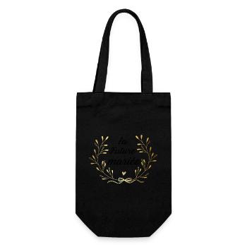 la future mariée couronne doré - Sac à bouteille - noir - Devant