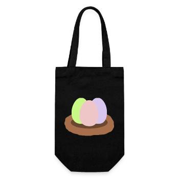 easter eggs - Gift Bag for Bottles - black - Front
