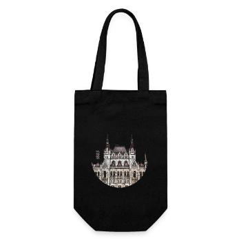1885 Hungarian Parliament Building - Geschenkbeutel für Flaschen - Schwarz - Vorne