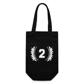 nummer 2 - Geschenkbeutel für Flaschen - Schwarz - Vorne