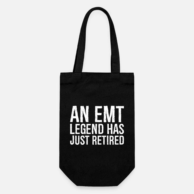 an emt legend has just retired - Geschenkbeutel für Flaschen - Schwarz