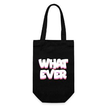 Welcher fette Neon-Pop-Text auch immer - Geschenkbeutel für Flaschen - Schwarz - Vorne