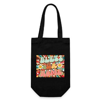 bless our home - Geschenkbeutel für Flaschen - Schwarz - Vorne
