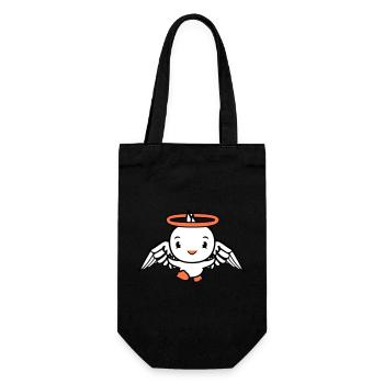 Oiseau Ange Ciel Halo Sacré Canard Mignon - Sac à bouteille - noir - Devant