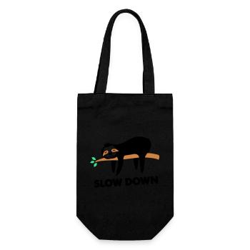 Sloth slow down - Gift Bag for Bottles - black - Front