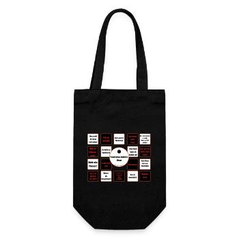 Feminismus-Bullshit-Bingo - Geschenkbeutel für Flaschen - Schwarz - Vorne