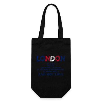 London Gift Idea England United Kingdom Funny - Gift Bag for Bottles - black - Front