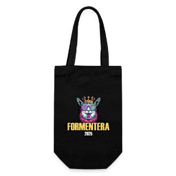 Formentera 2025 Alpaca Party Holiday - Gift Bag for Bottles - black - Front