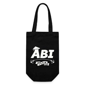 abi team - Geschenkbeutel für Flaschen - Schwarz - Vorne