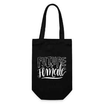 Feminism Saying Gift Vintage Emancipation - Gift Bag for Bottles - black - Front