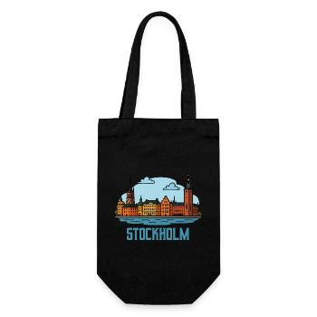stockholm city - Geschenkbeutel für Flaschen - Schwarz - Vorne
