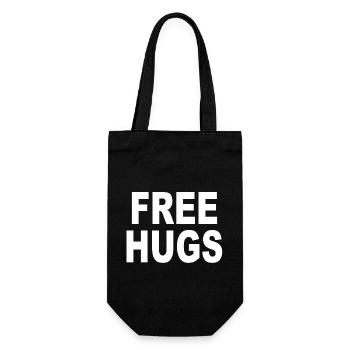 Free Hugs - Kostenlose Umarmungen - Gift Bag for Bottles - black - Front