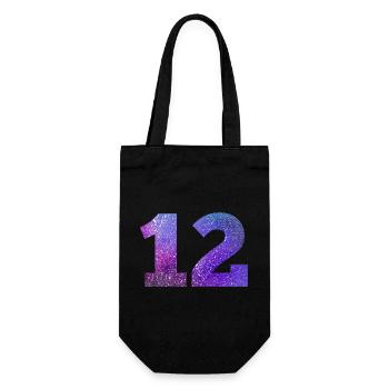 Numéro 12 galaxie - Sac à bouteille - noir - Devant