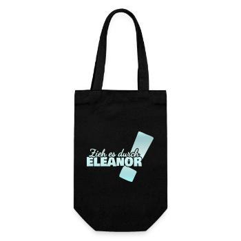 Eleanor als Vorname - Geschenkbeutel für Flaschen - Schwarz - Vorne