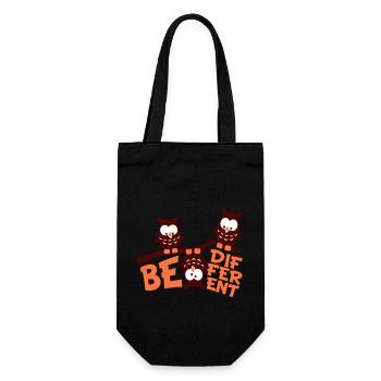 3 Owls Be Different Saying Crazy Funny Branch - Gift Bag for Bottles - black - Front