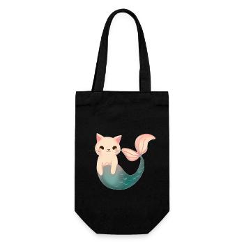 Cute Mermaid Cat - Gift Bag for Bottles - black - Front