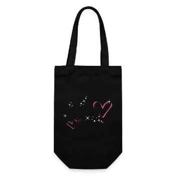 Cadre à paillettes coeurs - Sac à bouteille - noir - Devant