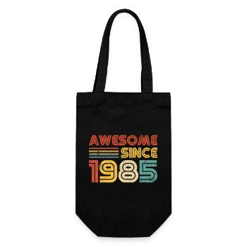 Awesome Since 1985" – Retro Vintage 40th Birthday - Gift Bag for Bottles - black - Front