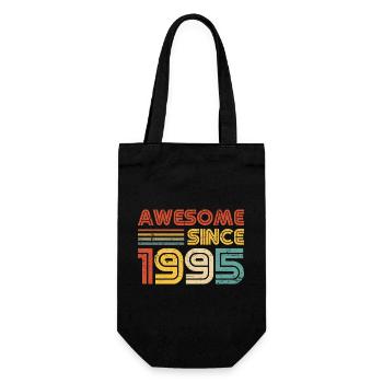 Awesome Since 1995" – Retro Vintage 30th Birthday - Gift Bag for Bottles - black - Front