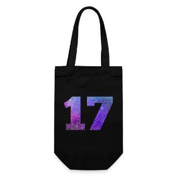 Galaxie Nummer 17 - Geschenkbeutel für Flaschen - Schwarz - Vorne
