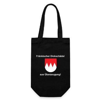Fränkischer Dickschädel - Geschenkbeutel für Flaschen - Schwarz - Vorne