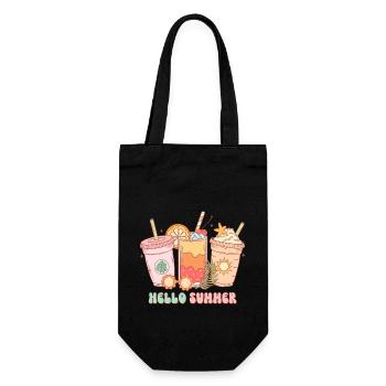 Summer Vibes Lake Nature Flora Art Flowers Sea - Gift Bag for Bottles - black - Front